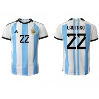 Muški Nogometni Dres Argentina Lautaro Martinez #22 Domaci SP 2022 Kratak Rukav